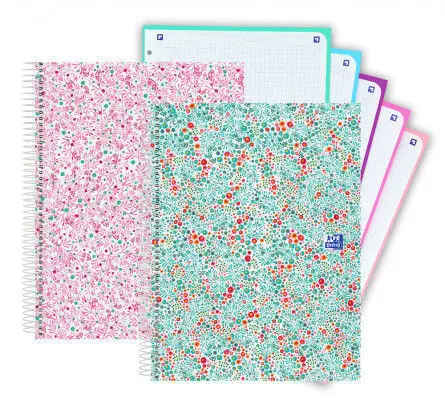 Libreta Oxford Bloom A4 Cuadros