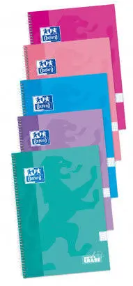 Libreta Oxford Tapa Dura Cuadros Colores Pastel
