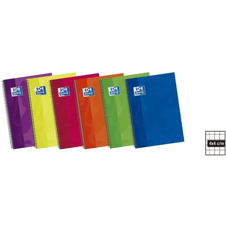 Libreta Oxford Tapa Dura Cuadros Colores Vivos