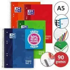 Libreta Oxford European 4 Cuartilla Cuadros