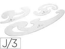 Plantillas Curvas Juego de 3