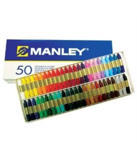 Lapices Cera Manley Caja de 50 Colores