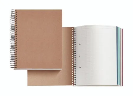 Bloc Espiral A5 120H Cuadro 5Mm Carton Reciclado Mr