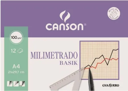 Minipack A4 12H Papel Milimetrado A4