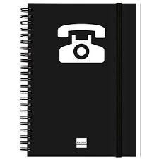 INDICE TELEFONICO PHONE 10X15 NEGRO