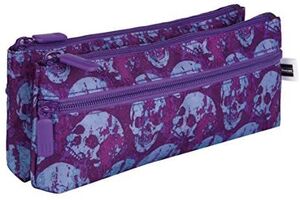 ESTUCHE 3 CREMALLERAS PRINTS SKULLS