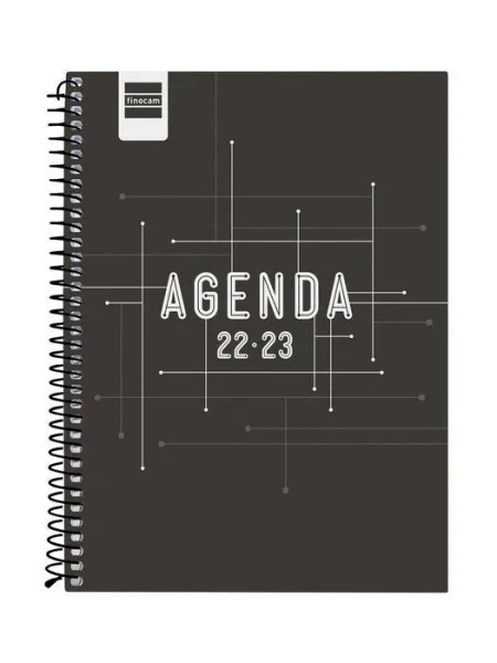 Agenda Cool 1/4 Svh 22-23 Negre Cat+