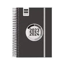 Agenda Finocam Espir Label Negro Dp 23-24