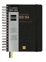 Agenda Finocam 16 Meses Tempus 1/4 Sv 23-24 Negro