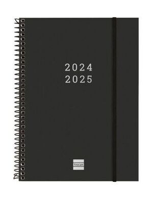 AGENDA FINOCAM 18M ESP. E10 SVH 24/25 NEGRO INTL+
