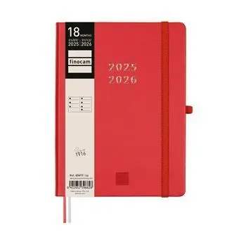 Agenda Finocam 25-26 (18 Meses) Minimal M5 Sv Rojo