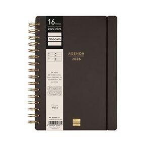 AGENDA FINOCAM 16M HAIKU 1/4 SVV 25-26 NEGRO
