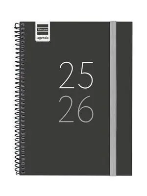 Agenda Finocam 25-26 1/4 Svh Negre Cat
