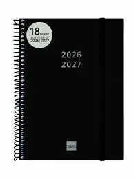 Agenda Finocam 26-27 18 Meses Svh Negro