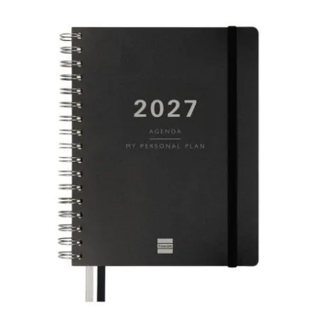 Agenda Tempus 16 Meses 2026 2027 Negro Finocam Semana Vista