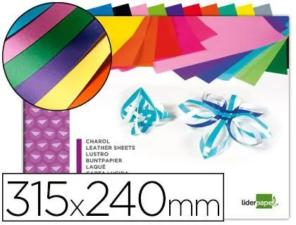 Bloc Trabajos Manuales Liderpapel Charol 240 X 315 mm 10 Hojas Colores Surtidos