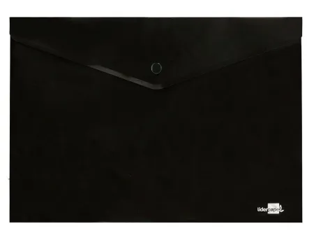 Carpeta Liderpapel Dossier Broche Polipropileno Din A4 Negro Opaco 50 Hojas