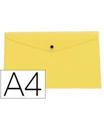 CARPETA LIDERPAPEL DOSSIER BROCHE A4 AMARILLO FLUOR