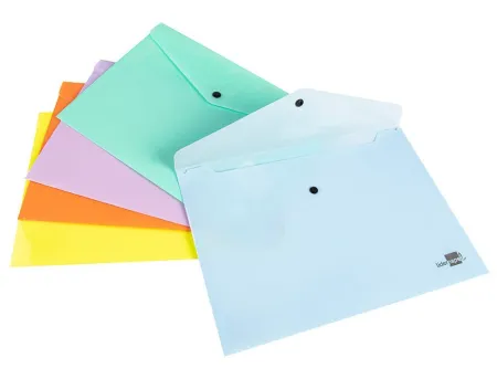 Carpeta Liderpapel Dossier Broche Polipropileno Din A4 Celeste Opaco 50 Hojas.