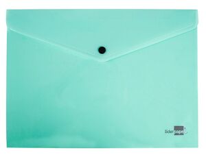 CARPETA LIDERPAPEL DOSSIER BROCHE POLIPROPILENO DIN A4 VERDE MANZANA OPACO 50 HOJAS