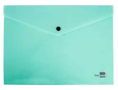 Carpeta Liderpapel Dossier Broche Polipropileno Din A4 Verde Manzana Opaco 50 Hojas