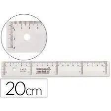 Regla Liderpapel 20 cm Plastico Cristal