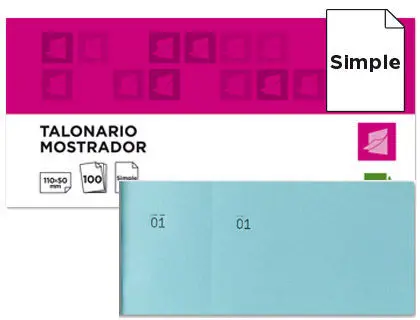 Talonario Liderpapel Mostrador 50 X 110 mm