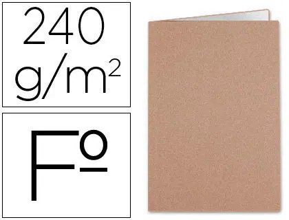 Subcarpeta Liderpapel Folio Kraft Interior Blanco 240G/M2