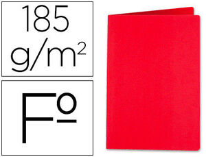 SUBCARPETA LIDERPAPEL FOLIO ROJO INTENSO 185G/M2