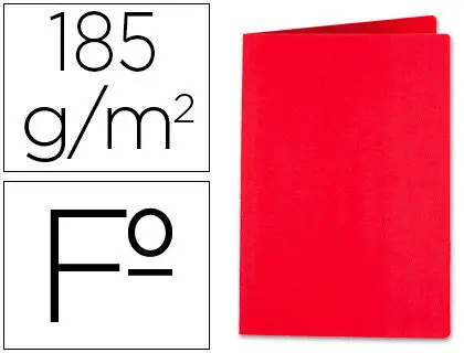 Subcarpeta Liderpapel Folio Rojo Intenso 185G/M2