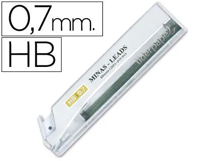 Minas Liderpapel Grafito 0,7 mm Tubo con 12 Unidades