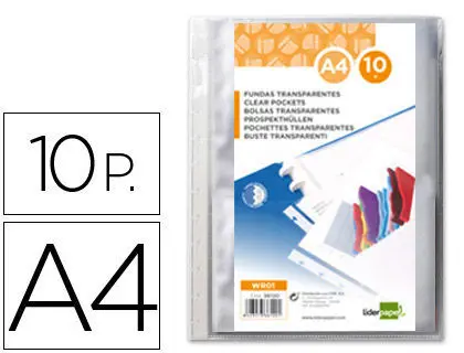 Funda Liderpapel Intercambiables A4 10 Unidades
