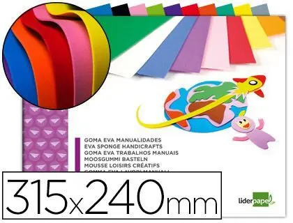 Bloc Trabajos Manueales Goma Eva 240X315Mm 10 Hojas Surtidas