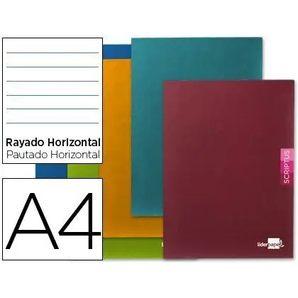 Libreta Scriptus A4 Rayas Liderpapel 90Gr