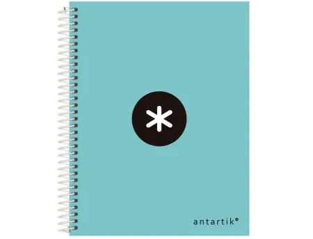 Cuaderno Espiral Antartik 120H 100Gr Cuadro 5Mm Color Menta