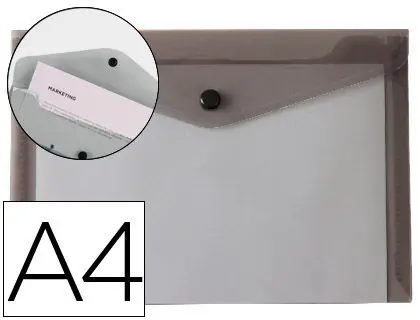 Carpeta Beautone Dossier Broche Polipropileno A4 Negro -50 Hojas