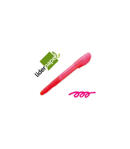 Marcador de Cera Gel Liderpapel Fluoerescente Rosa