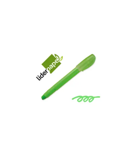 Marcador de Cera Gel Liderpapel Fluorescente Verde