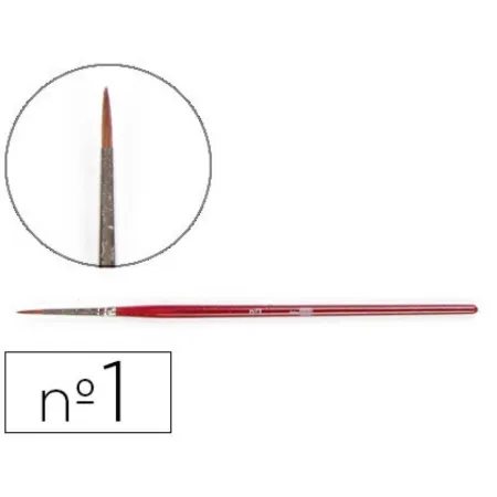 Pincel Acuarela Liderpapel Nº 1 Virola Cromada Pelo Engomado