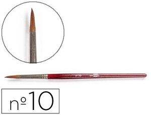 PINCEL ACUARELA LIDERPAPEL Nº 10 VIROLA CROMADA PELO ENGOMADO