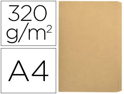 Subcarpeta Cartulina Gio Folio Pocket Bolsa con Solapa Intenso Kraft Bicolor 320G/M2 Pack 25 uds