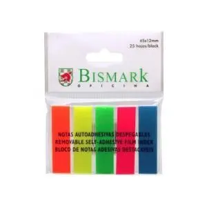 Banderitas Adhesivas Bismark 5 Colores Neon 45X12Mm