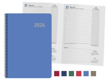 Agenda Anual 2026 Roma Dia Pagina 15X21 Espiral Color Surtida