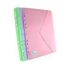 Sobre Carpeta Cierre Velcro A4+ Multitaladro Colores Pastel