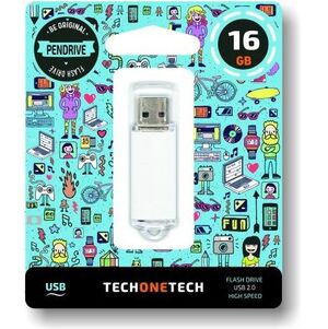 MEMORIA USB PENDRIVE 16 GB BLANCO BASICO