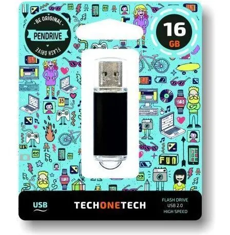 Memoria Usb Pendrive 16 Gb Negro Basico