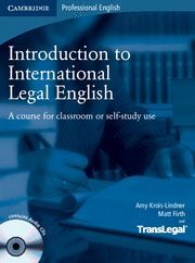 INTRODUCTION TO INTERNATIONAL LEGAL ENGLISH STUDENT'S BOOK WITH AUDIO CDS (2)