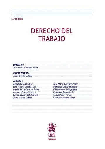 Derecho del Trabajo 11ª Edición