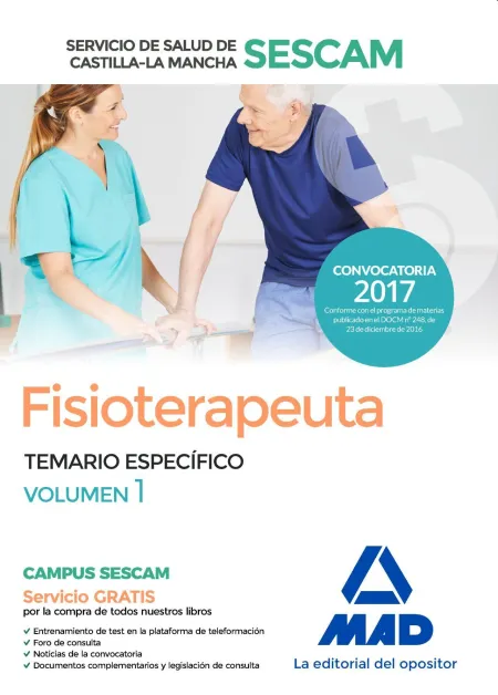 Fisioterapeuta del Servicio de Salud de Castilla-La Mancha (Sescam). Temario Esp