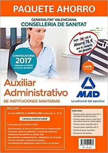 Paquete Ahorro Auxiliar Administrativo de Instituciones Sanitarias de la Consell